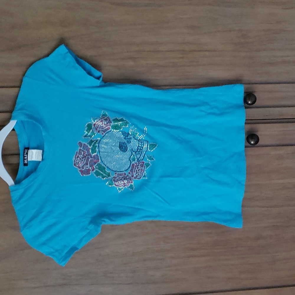 Mapse t-shirt with skull bling, size L